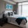 Bedroom with natural lighting and high ceilings